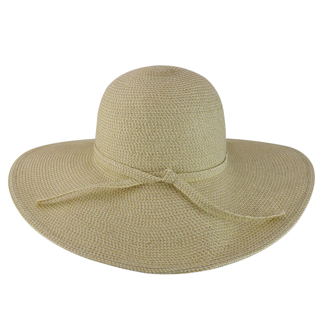 Trendy Apparel Shop UPF 50+ Paper Braid Tweed 4" Flat Brim Sun Shade Hat