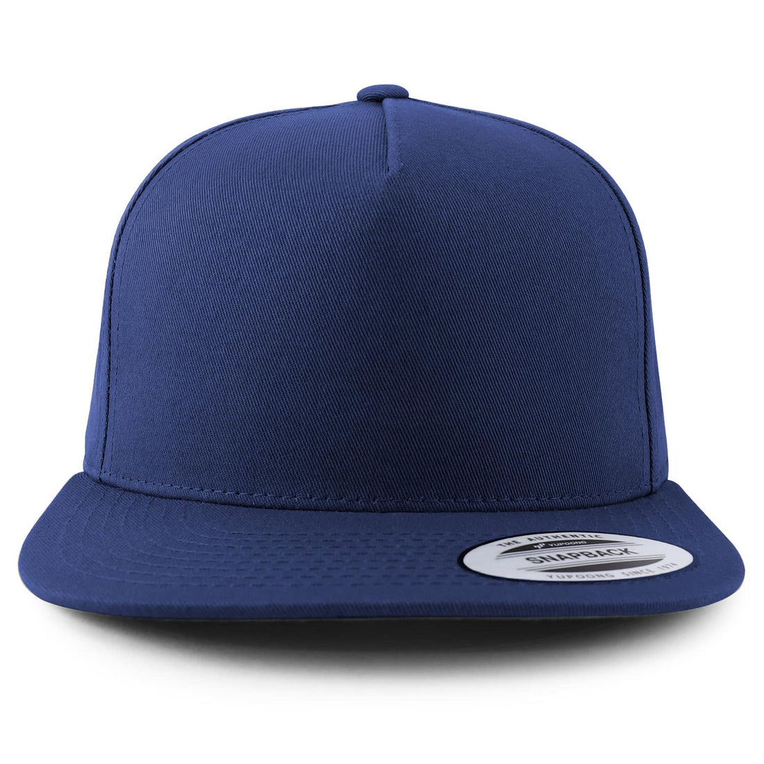 Trendy Apparel Shop Flexfit Brand 5 Panel Structured Blank Flatbill Snapback Cap