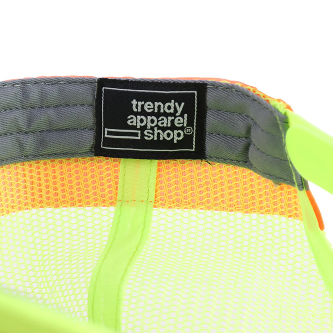 Trendy Apparel Shop XXL Oversized Reflective High Visibility Safety Trucker Cap