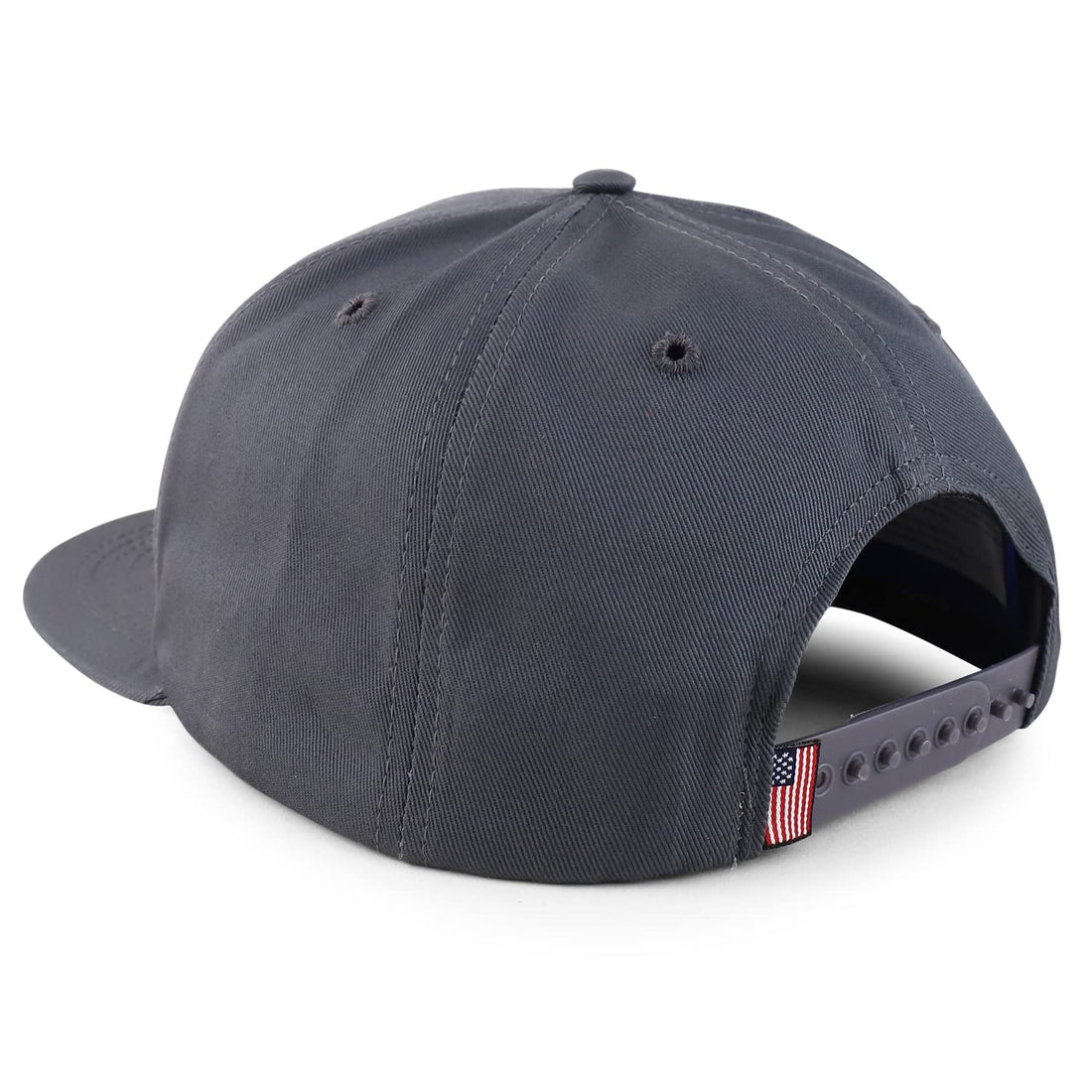 Trendy Apparel Shop Made in USA Structured 6 Panel Flatbill Snapback Cap