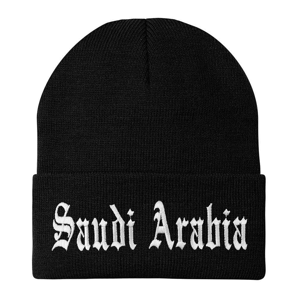 Trendy Apparel Shop Saudi Arabia Old English Embroidered Long Cuff Beanie