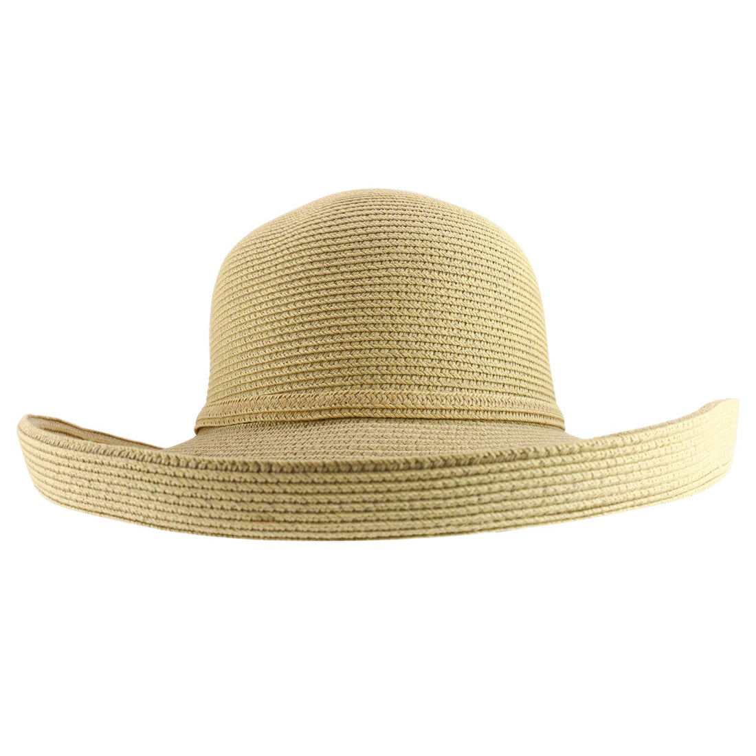 Trendy Apparel Shop Women's UPF 50+ Soft Paper Braid Large Kettle Brim Sun Hat