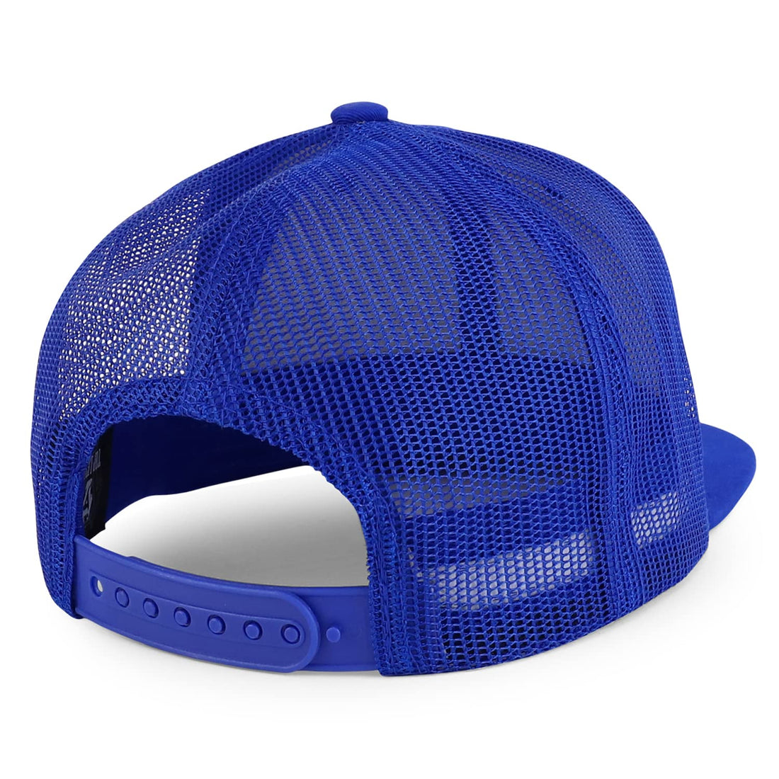 Trendy Apparel Shop Plain Solid Cotton Mesh Flatbill Snapback Cap