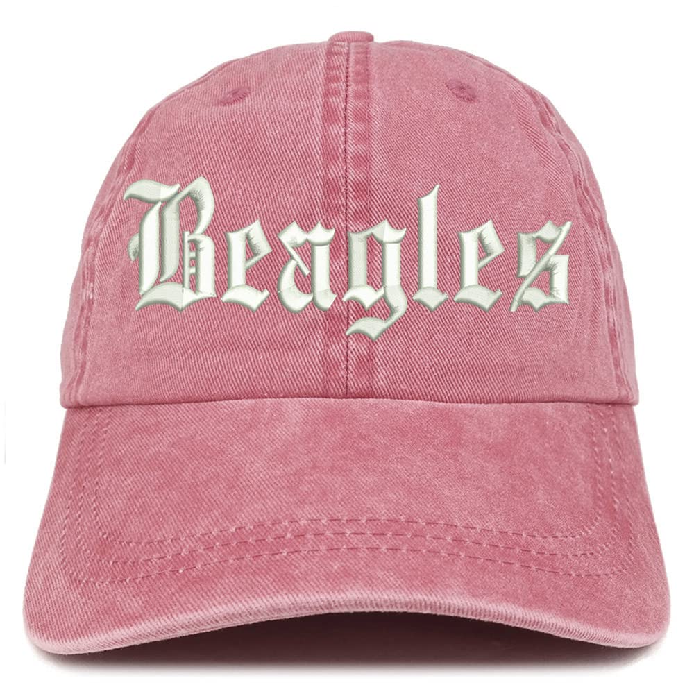 Trendy Apparel Shop Old English Beagles Washed Pigment Dyed Baseball Cap