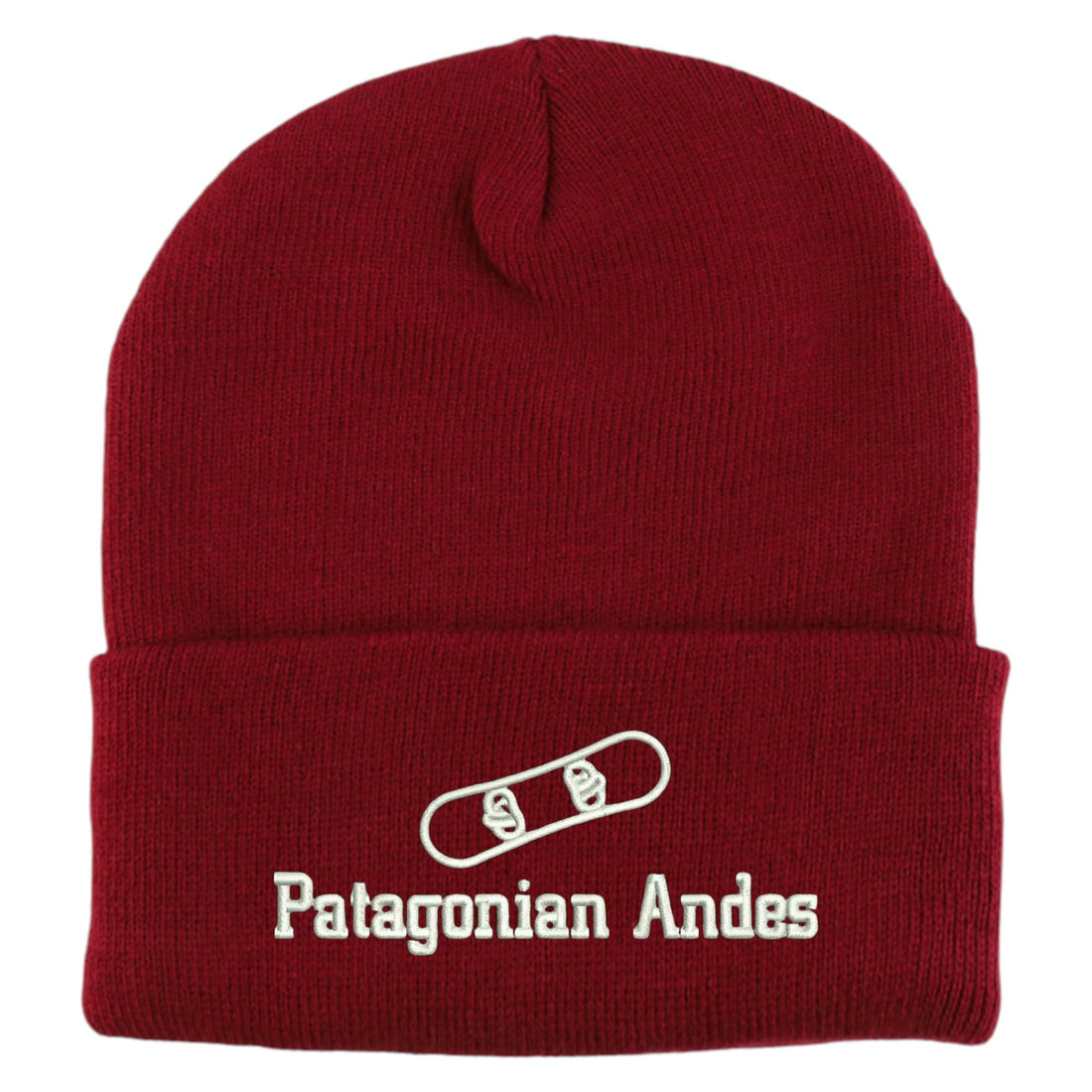 Trendy Apparel Shop Patagonian Andes Snowboard Logo Embroidered Long Cuff Beanie