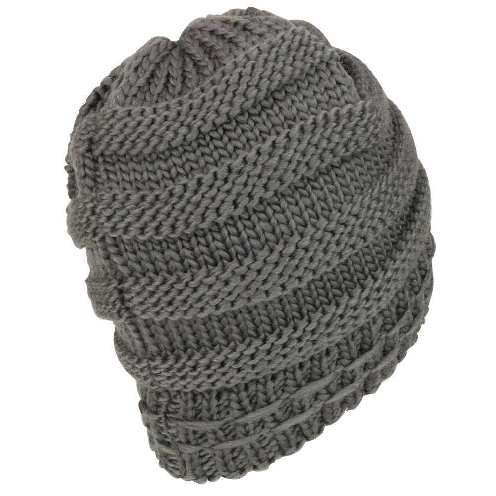 Trendy Apparel Shop Studded Floral Knitted Fleece Lined Beanie and Knit Scarf Set 2PC