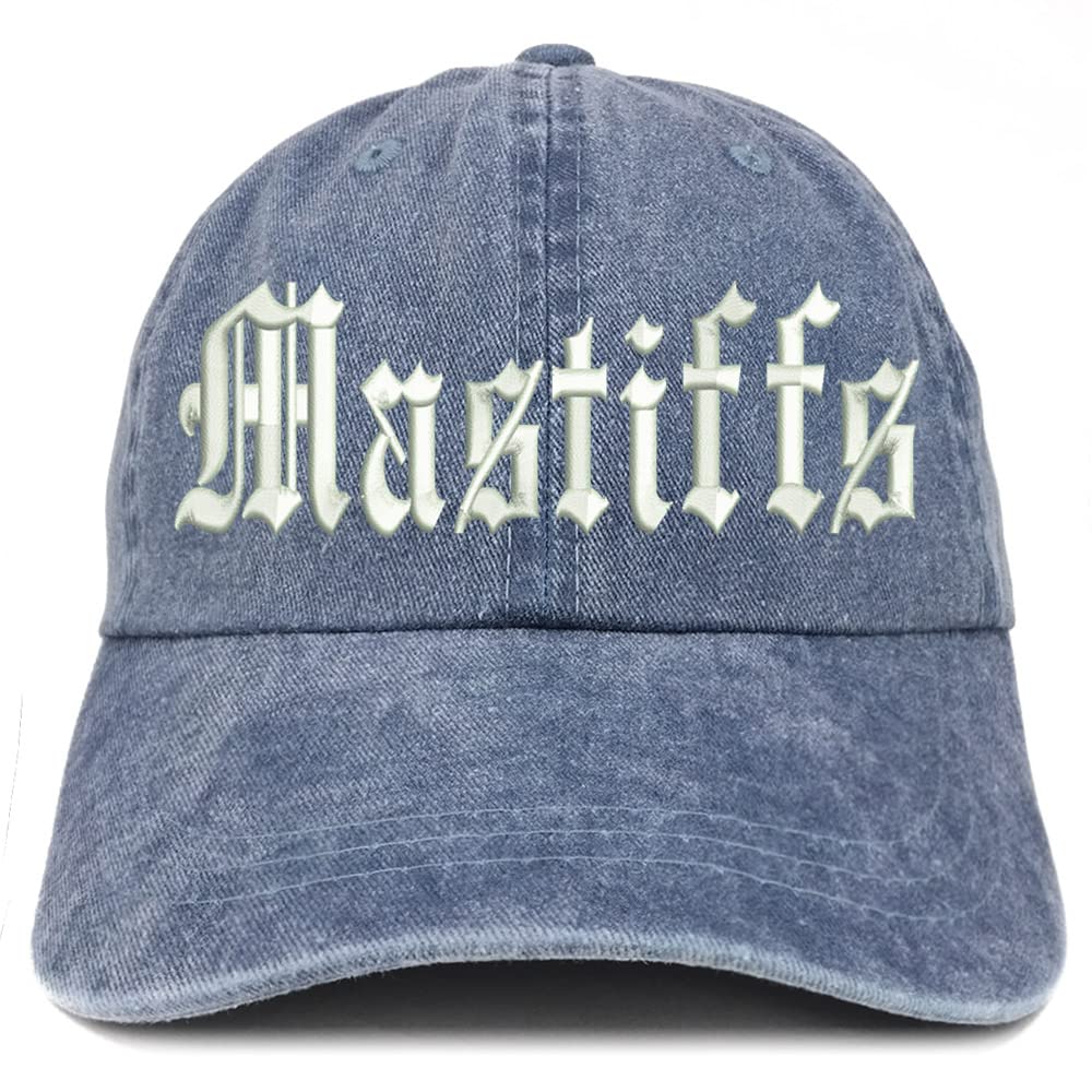 Trendy Apparel Shop Old English Mastiffs Washed Pigment Dyed Baseball Cap