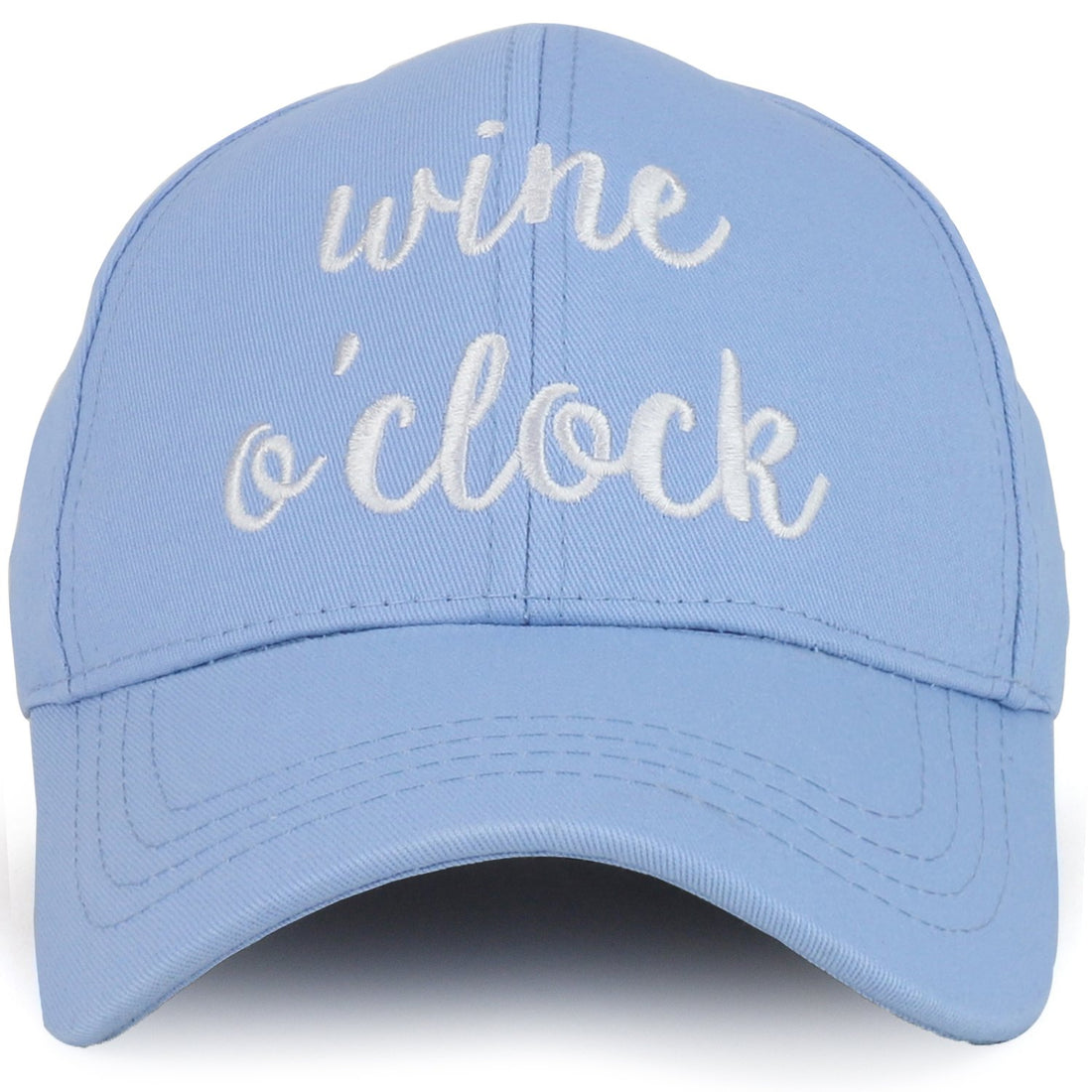 Trendy Apparel Shop Wine O'Clock Cursive Text Embroidered Cotton Baseball Cap