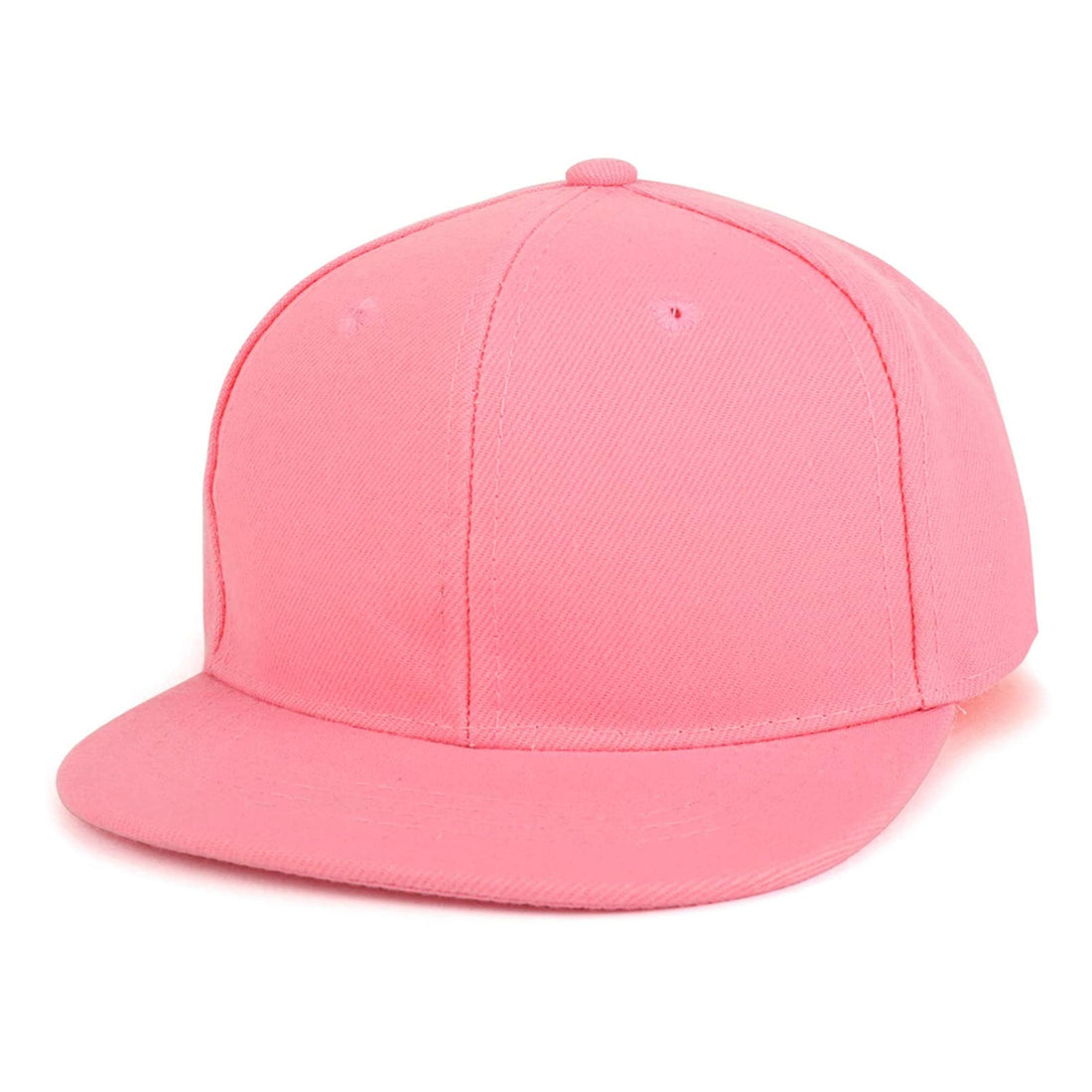 Trendy Apparel Shop Infant to Toddler Kid's Plain Structured Flatbill Snapback Cap