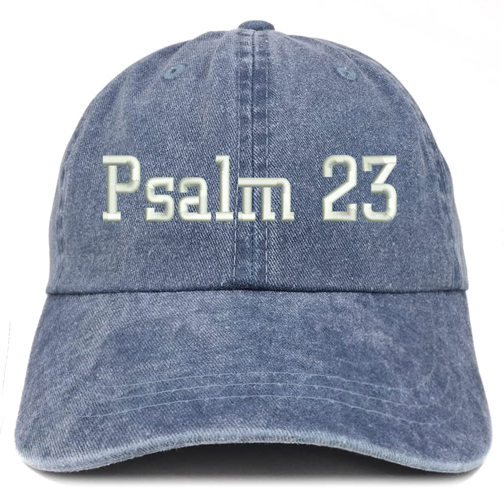 Trendy Apparel Shop Psalm 23 Washed Pigment Dyed Baseball Cap