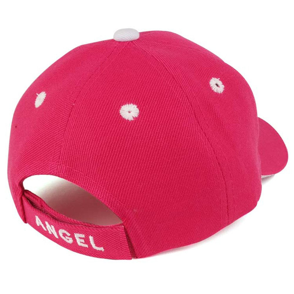 Trendy Apparel Shop Infant Size Angel 3D Embroidered Adjustable Baseball Cap