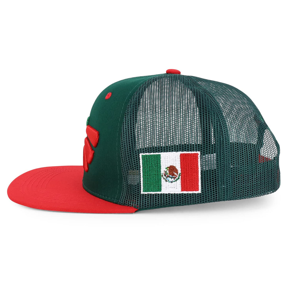 Trendy Apparel Shop XXL Hecho En Mexico Eagle 3D Embroidered Flatbill Snapback Mesh Cap