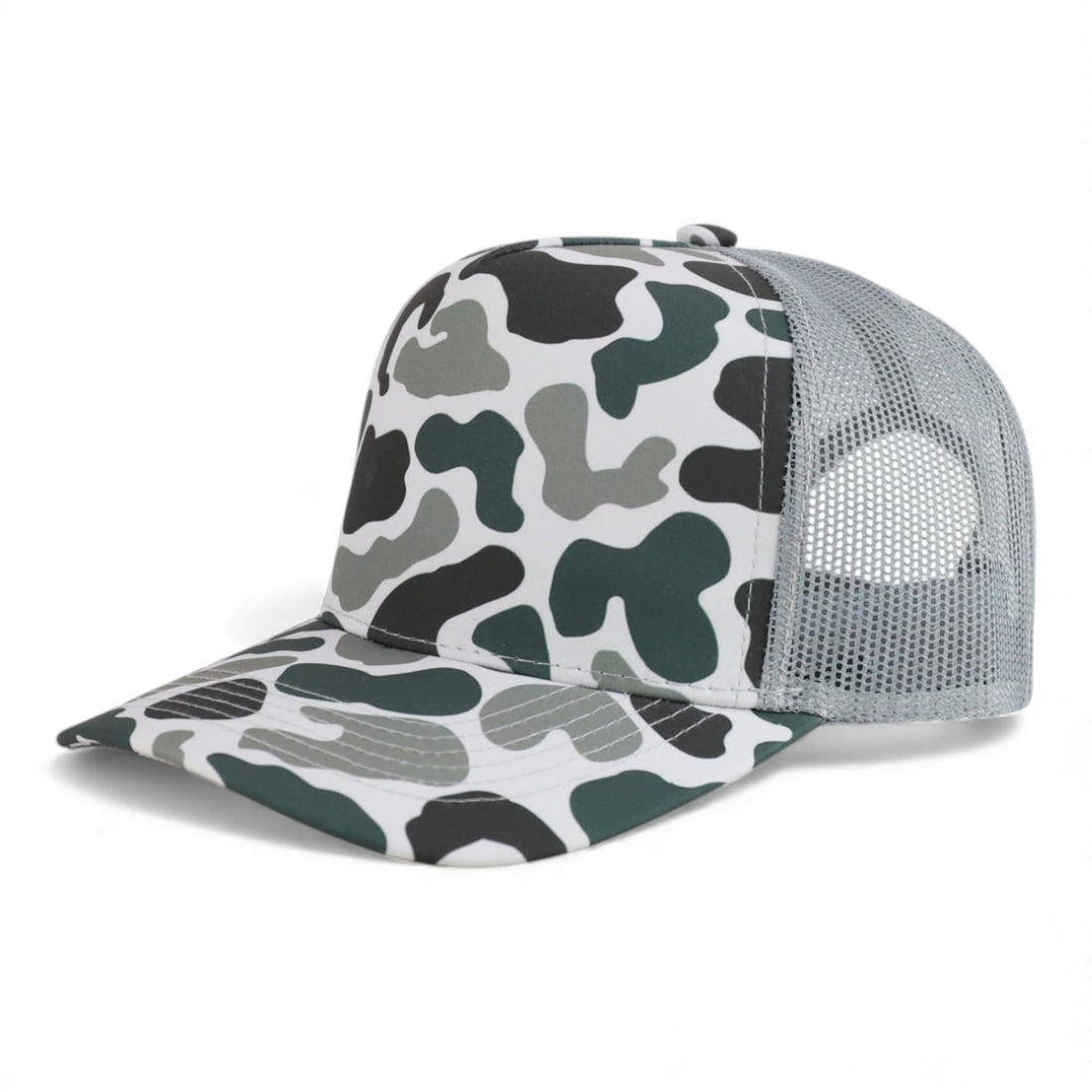 Trendy Apparel Shop 5 Panel Structured Crown Curved Bill Trucker Cap