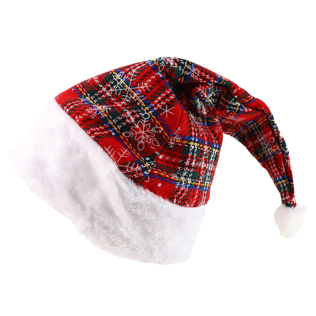 Trendy Apparel Shop Large and Small Snowflakes Christmas Holiday Hats