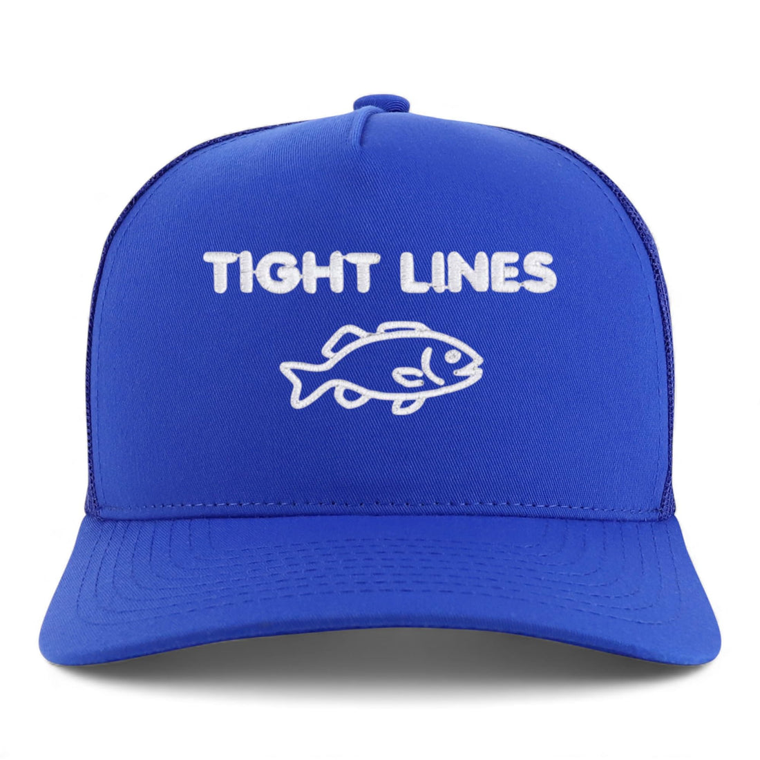 Trendy Apparel Shop Tight Lines Embroidered 5 Panel Snapback Trucker Cap