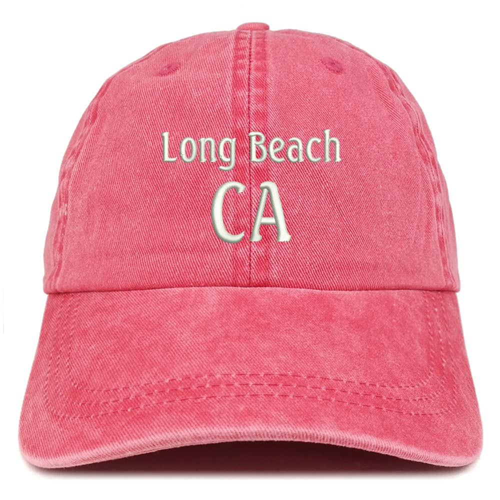 Trendy Apparel Shop Long Beach CA Embroidered Pigment Dyed Washed Baseball Cap