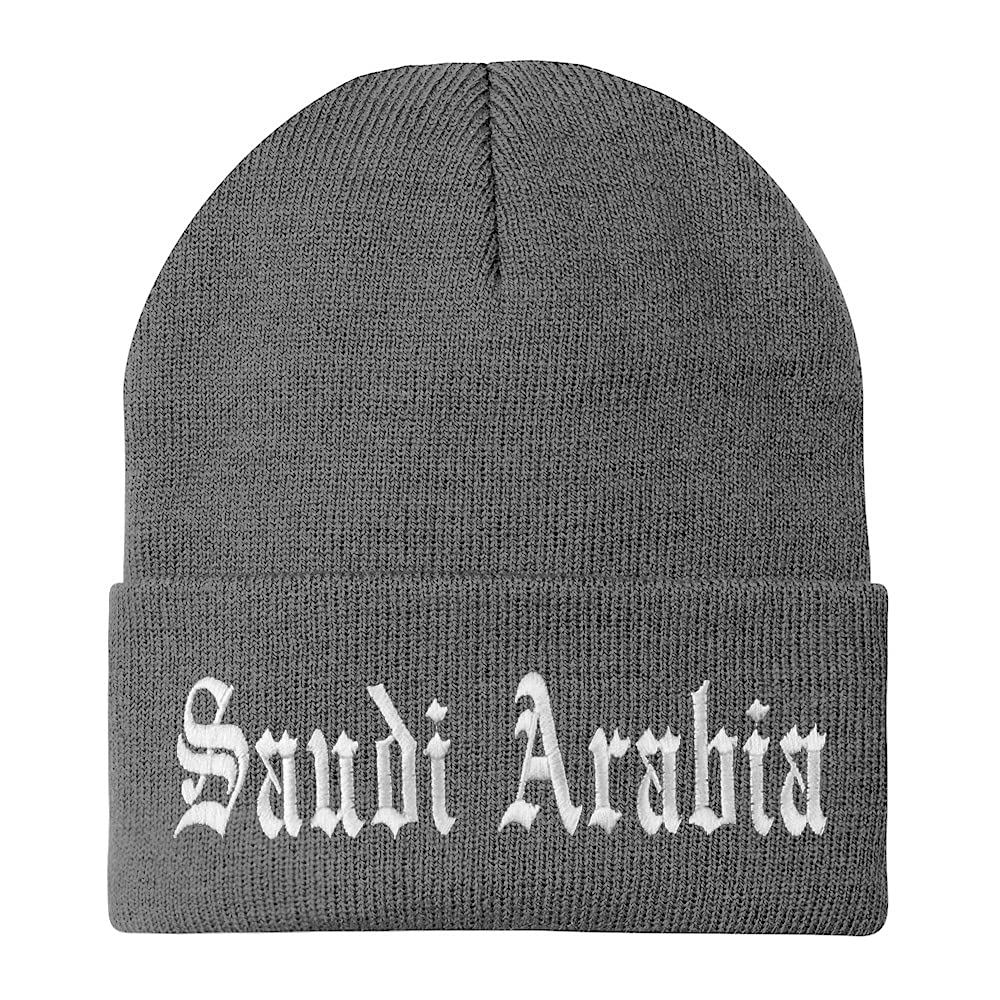 Trendy Apparel Shop Saudi Arabia Old English Embroidered Long Cuff Beanie