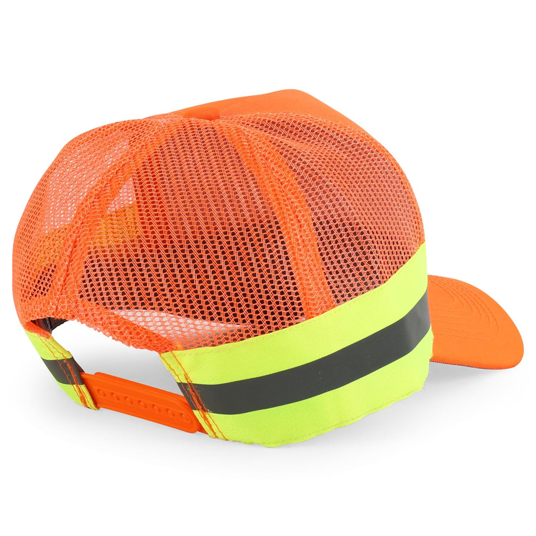 Trendy Apparel Shop XXL Oversized Reflective High Visibility Safety Trucker Cap
