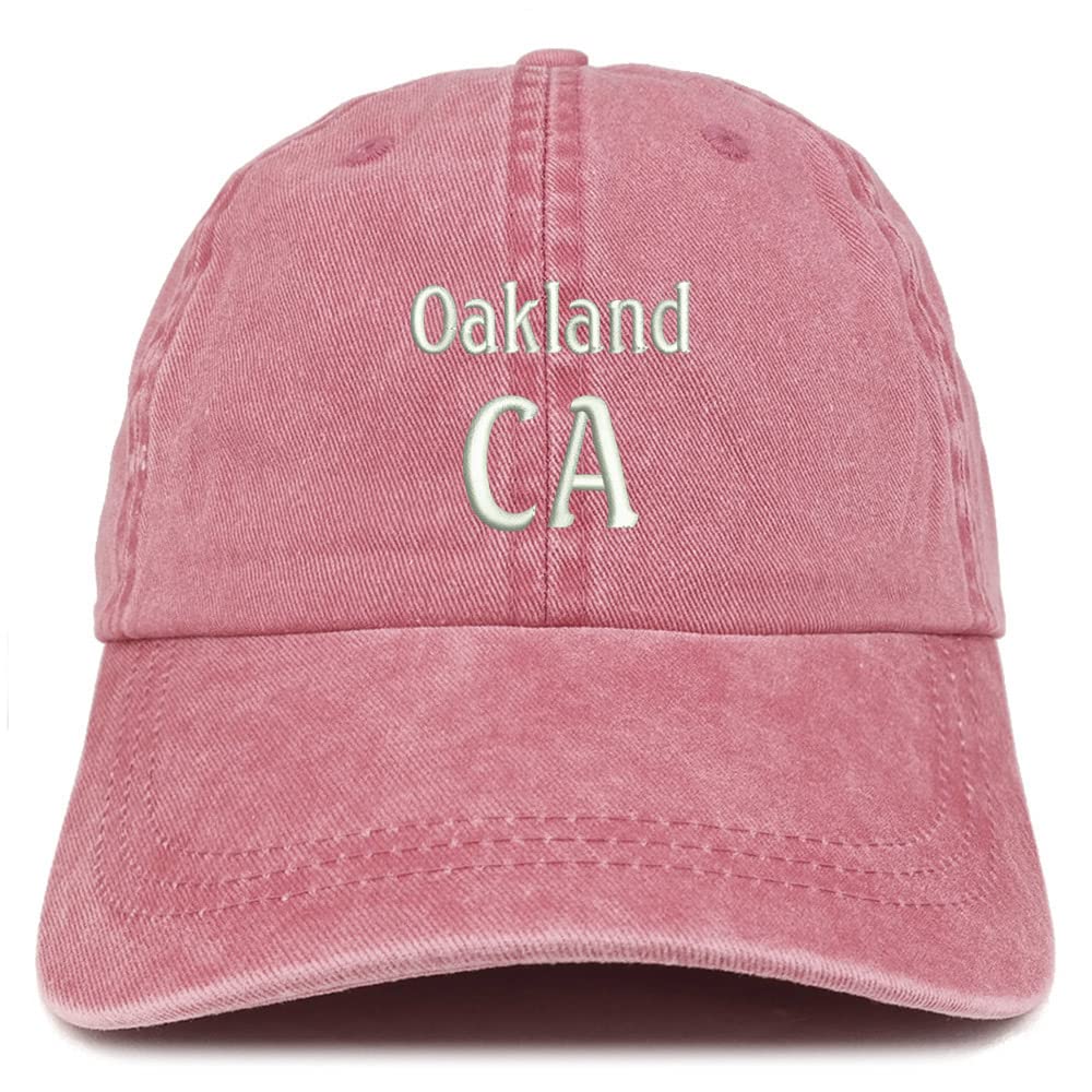 Trendy Apparel Shop Oakland CA Embroidered Pigment Dyed Washed Baseball Cap