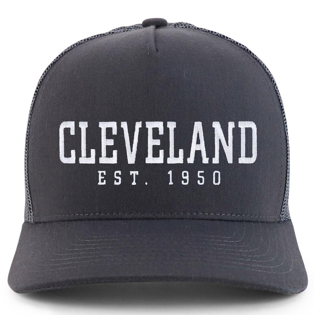 Trendy Apparel Shop Cleveland Est.1950 Embroidered 5 Panel Snapback Trucker Cap
