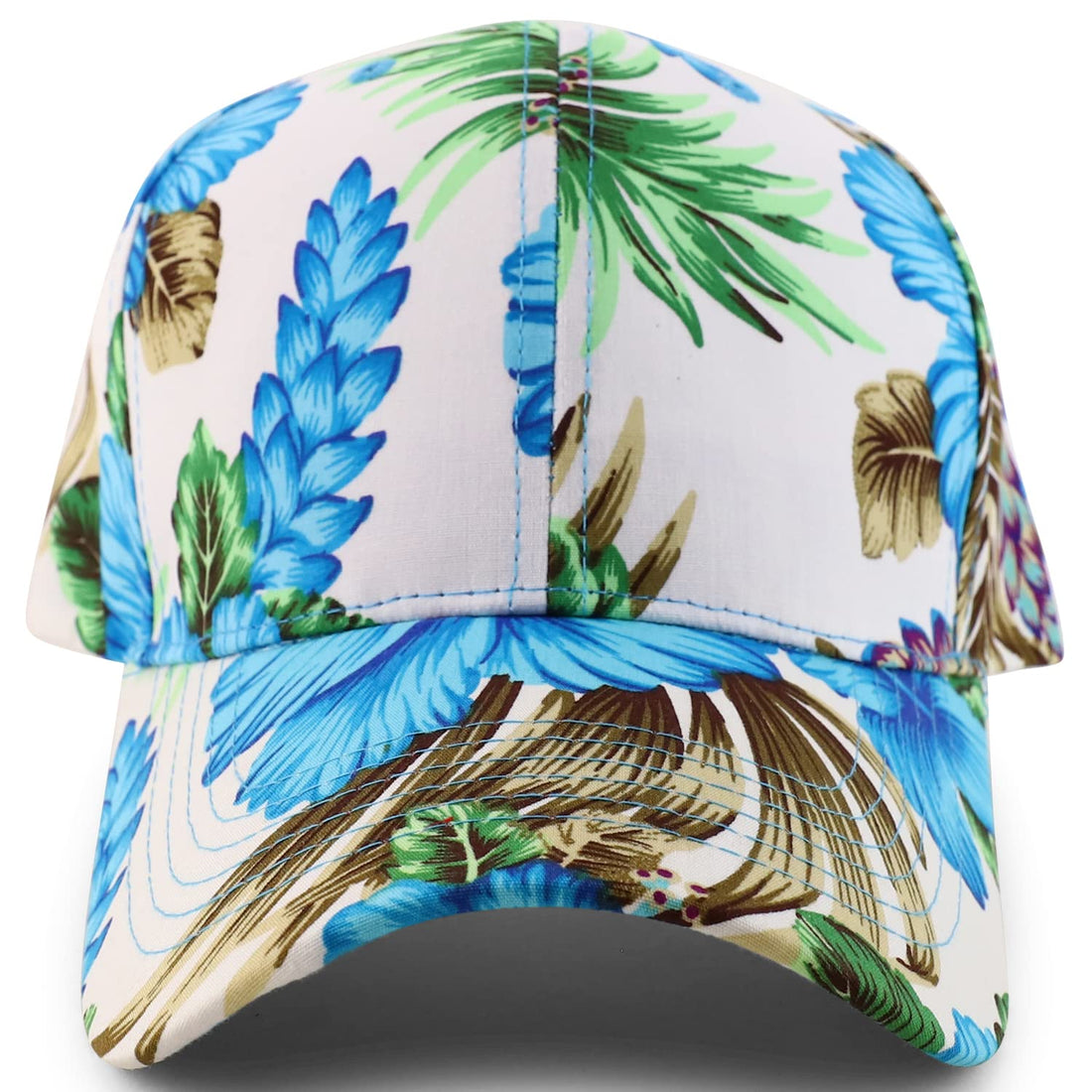 Trendy Apparel Shop Tropical Flower Hibiscus Pattern Print Baseball Cap