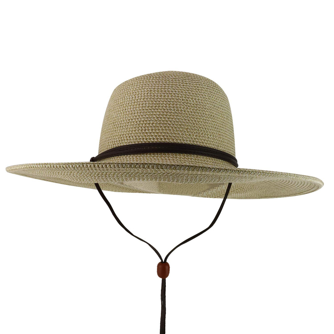 Trendy Apparel Shop UPF 50+ Paper Braid Tweed 4" Brim Sun Hat with Chin Cord