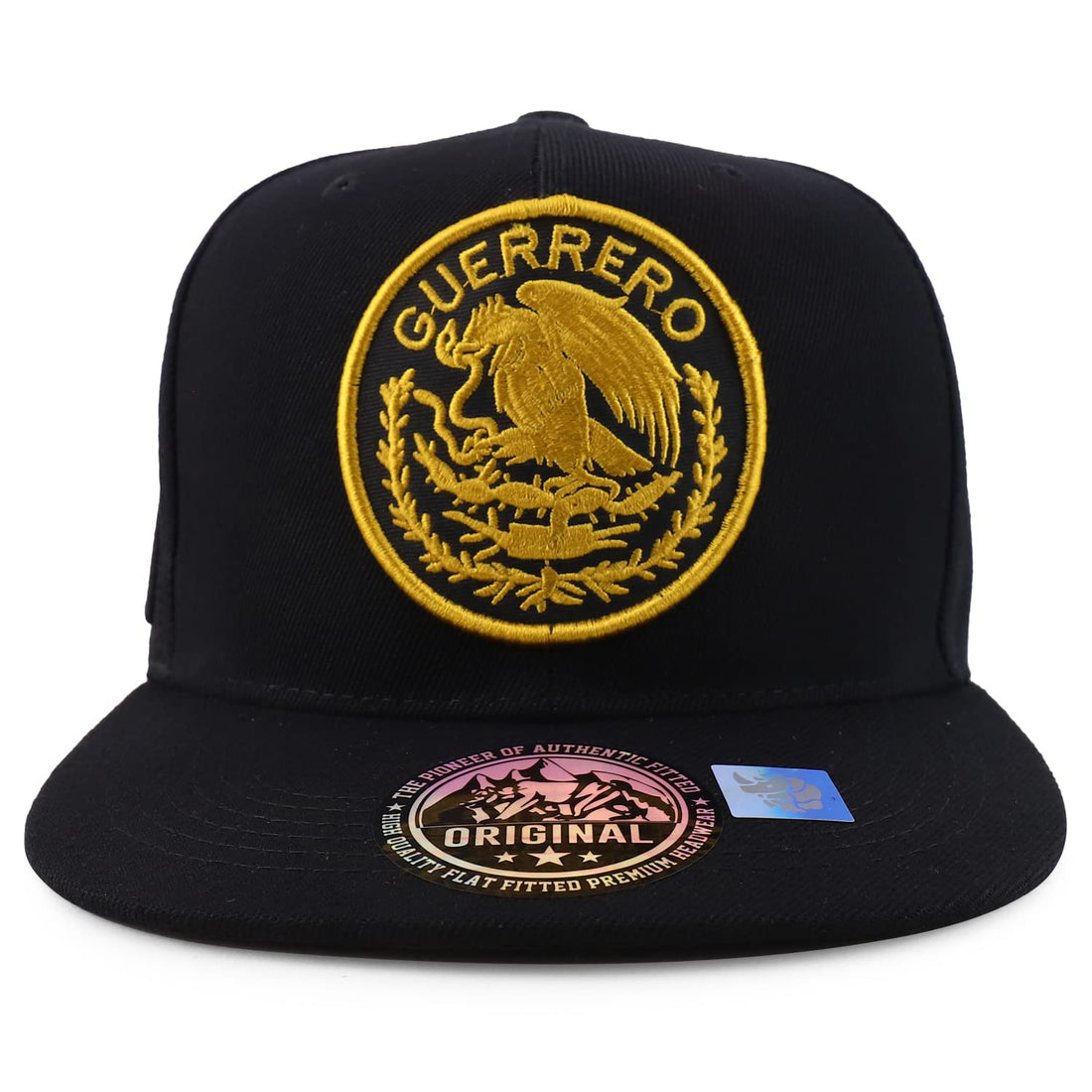 Trendy Apparel Shop Cities of Mexico Circular Logo Embroidered Flatbill Snapback Baseball Cap