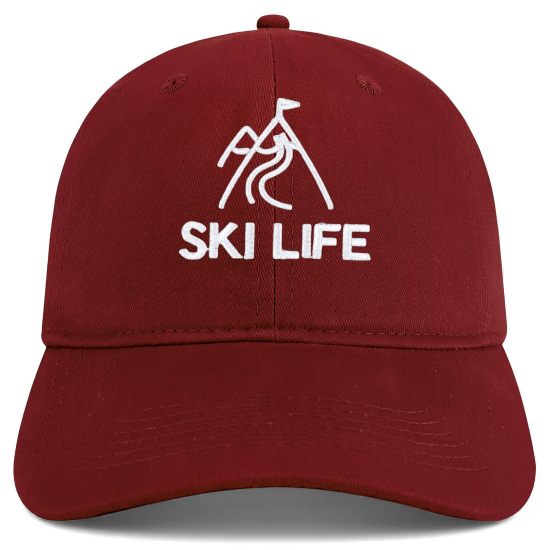 Trendy Apparel Shop Ski Life Embroidered Cotton Unstructured Low Profile Dad Hat