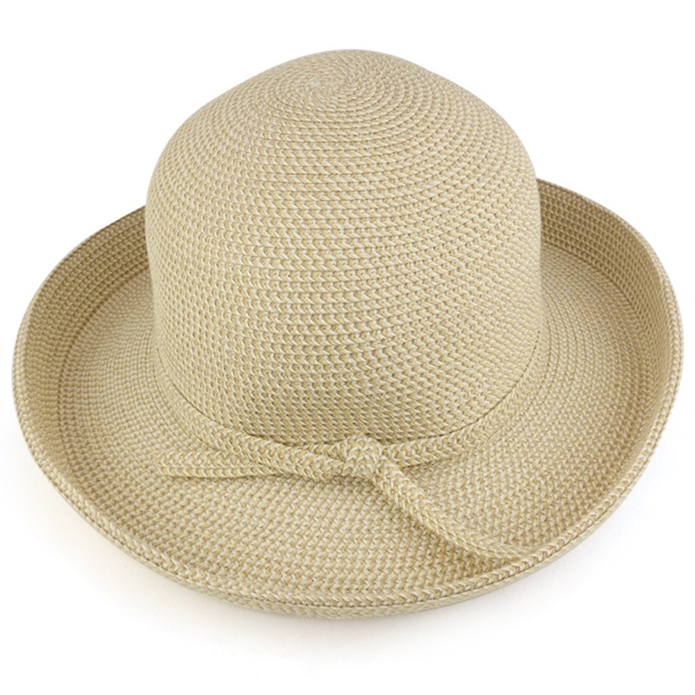 Trendy Apparel Shop Ladies Large Kettle Brim Stylish Paper Braid Summer Hat