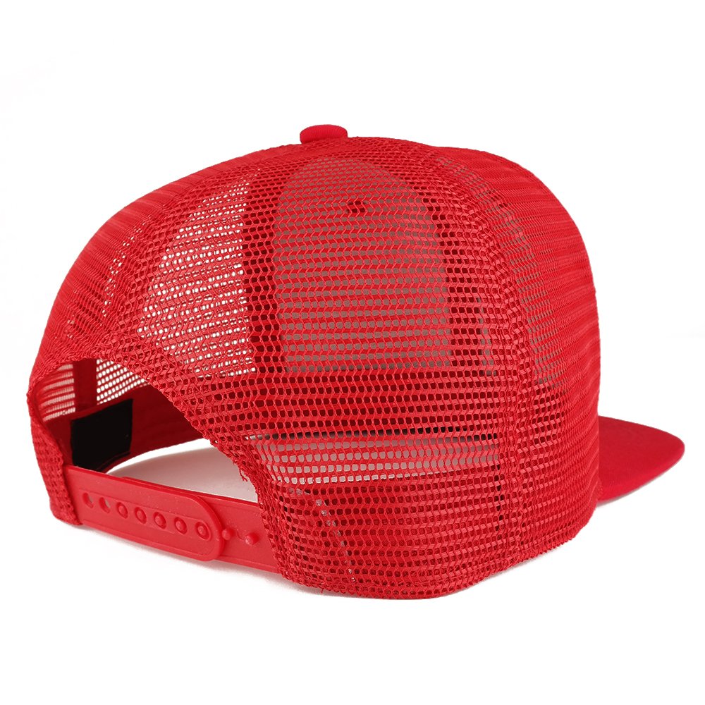 Trendy Apparel Shop Orca Killer Whale Embroidered Cotton Flat Bill Mesh Back Trucker Cap