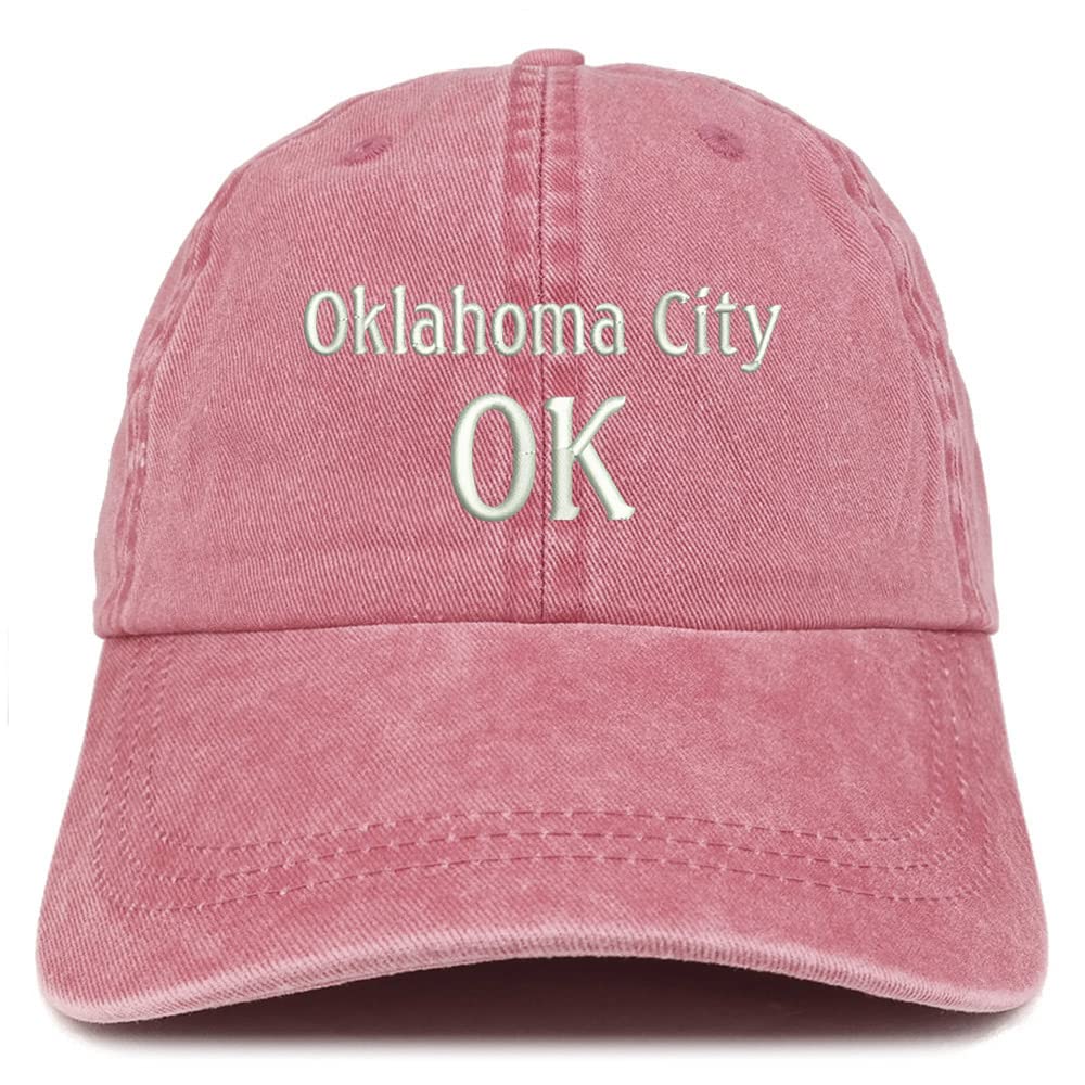 Trendy Apparel Shop Oklahoma City OK Embroidered Pigment Dyed Washed Baseball Cap