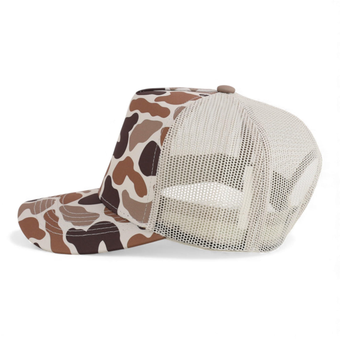 Trendy Apparel Shop 5 Panel Structured Crown Curved Bill Trucker Cap