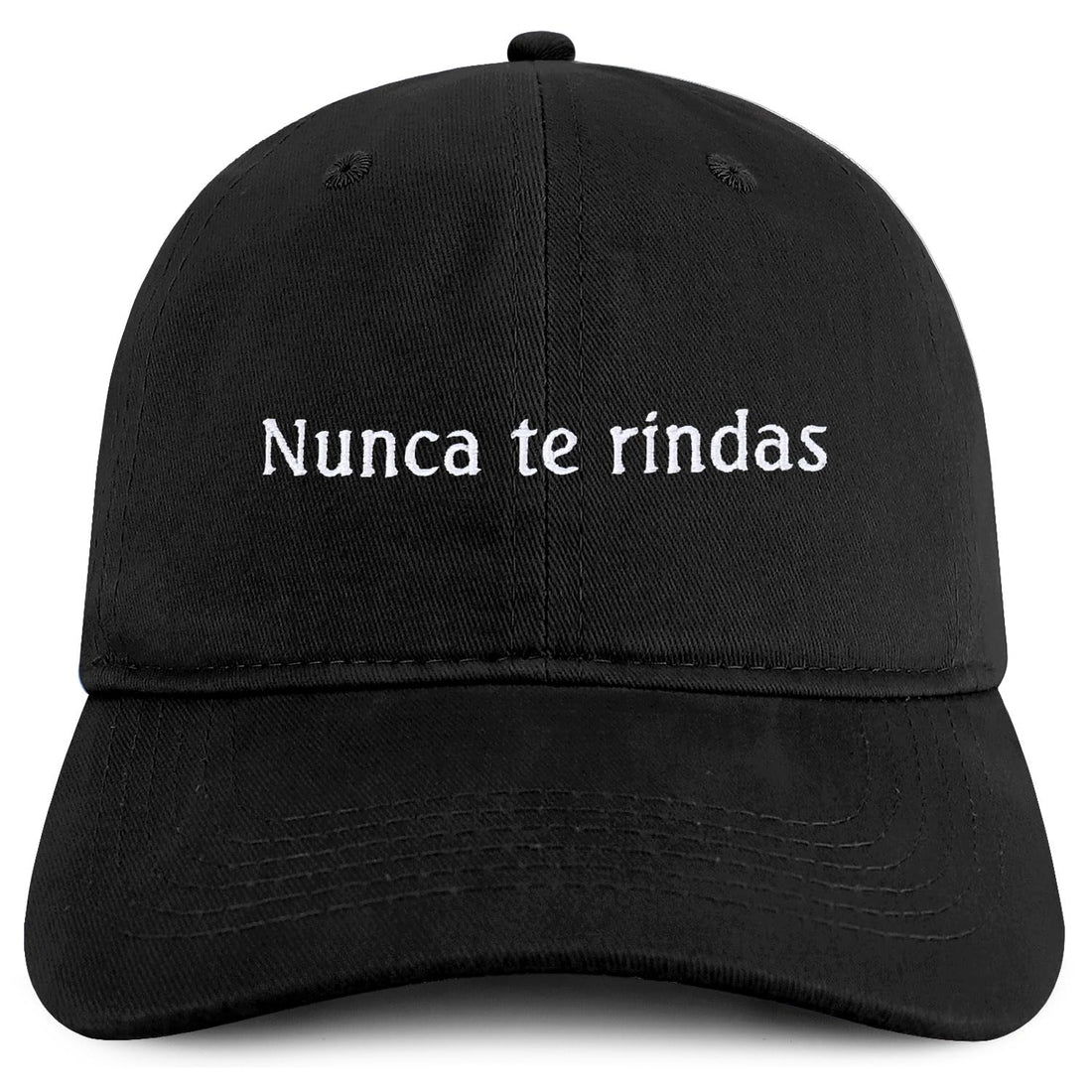 Trendy Apparel Shop Nunca te rindas Embroidered Cotton Low Profile Dad Hat