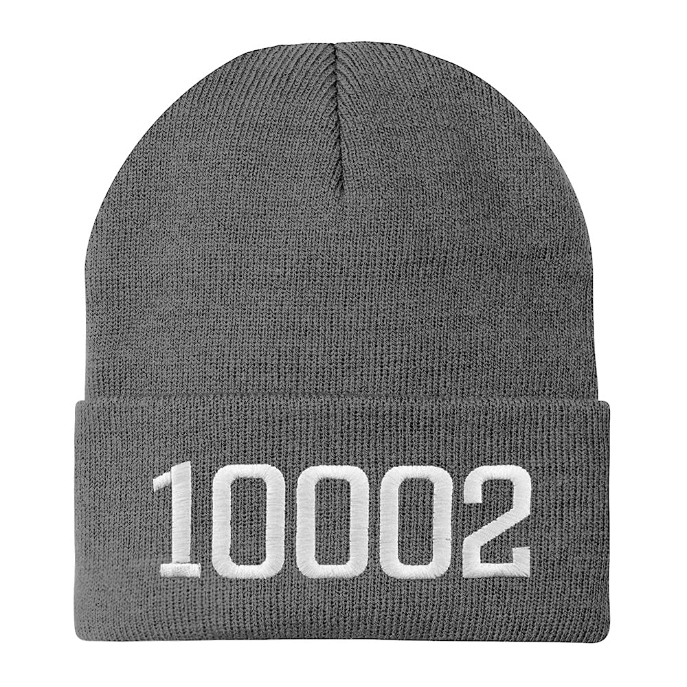 Trendy Apparel Shop 10002 New York Old English Embroidered Long Cuff Beanie