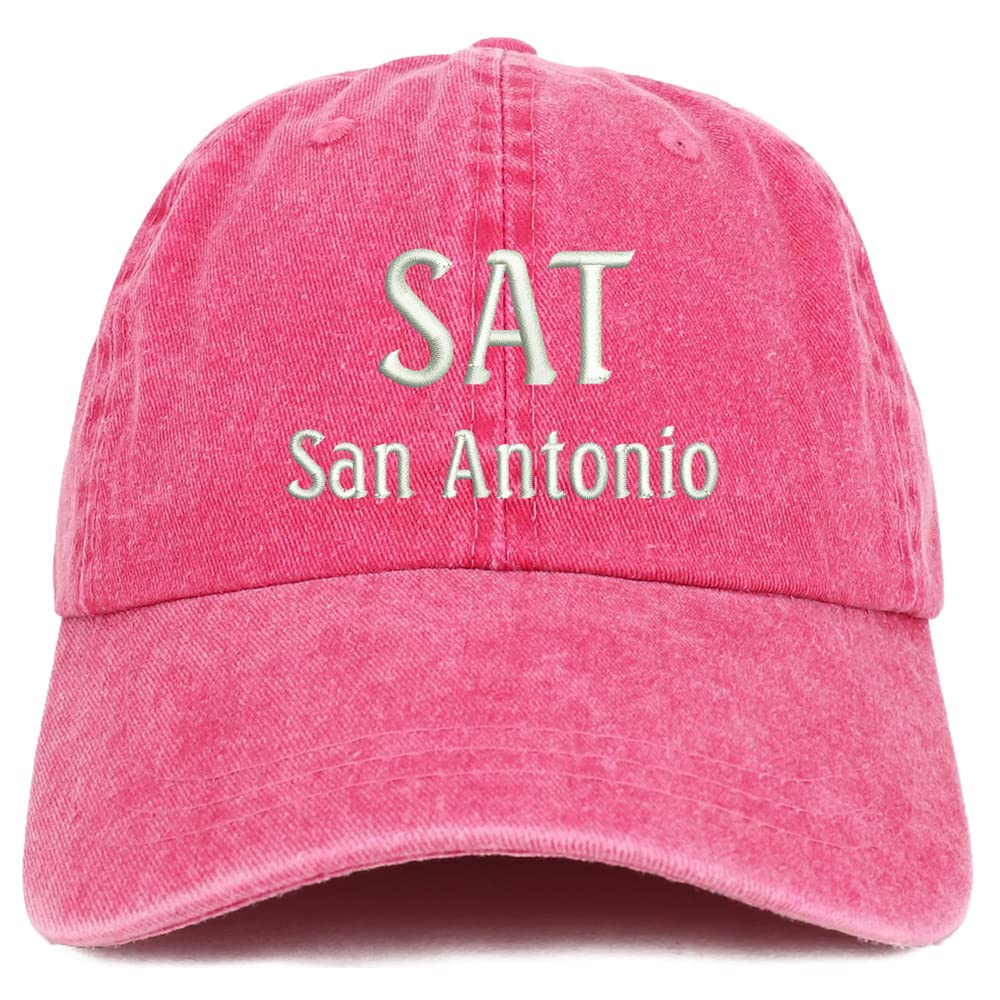 Trendy Apparel Shop SAN San Antonio Embroidered Pigment Dyed Washed Baseball Cap