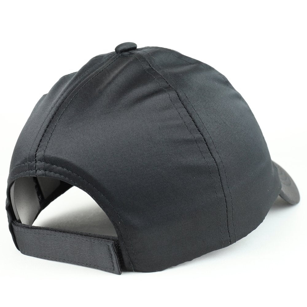 Trendy Apparel Shop Women's Feminist Embroidered Satin Structured Adjustable Baseball Cap