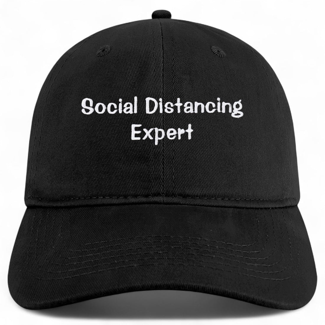 Trendy Apparel Shop Social Distancing Expert Embroidered Cotton Unstructured Low Profile Dad Hat