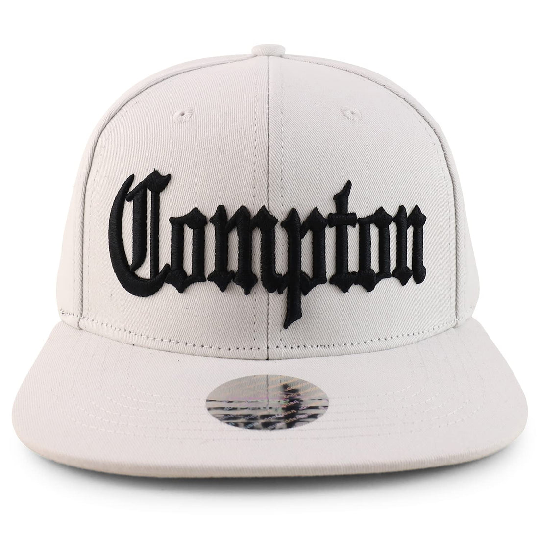 Trendy Apparel Shop Oversize XXL Old English Compton Embroidered Flatbill Snapback Baseball Cap