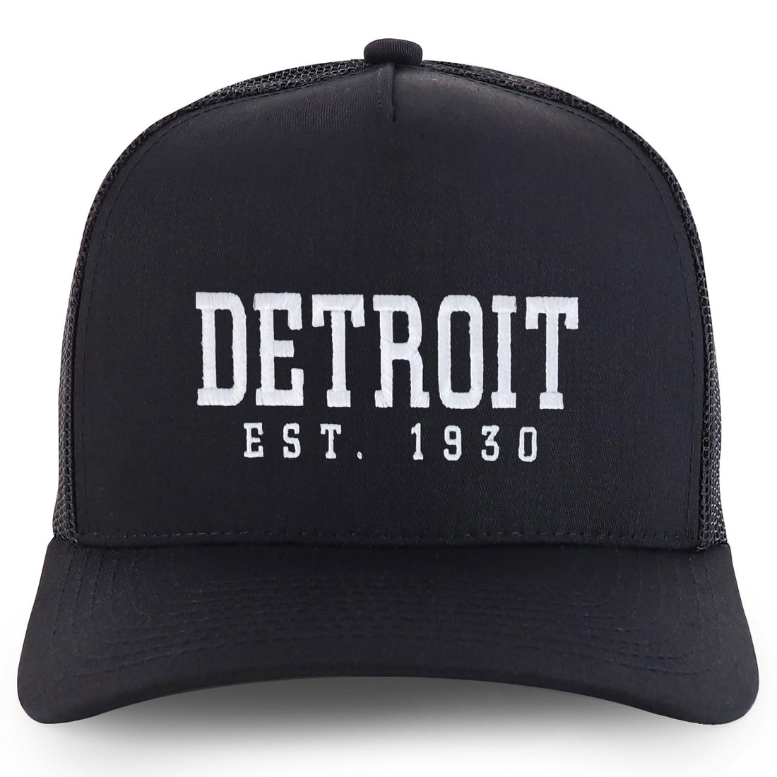 Trendy Apparel Shop Detroit Est.1930 Embroidered 5 Panel Snapback Trucker Cap