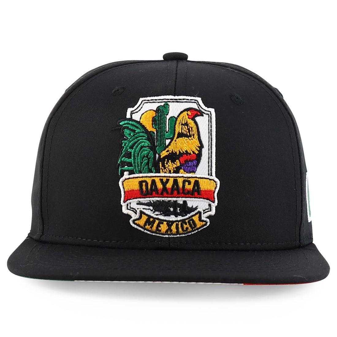 Trendy Apparel Shop Cities of Mexico with Rooster Embroidered Flatbill Snapback Cap