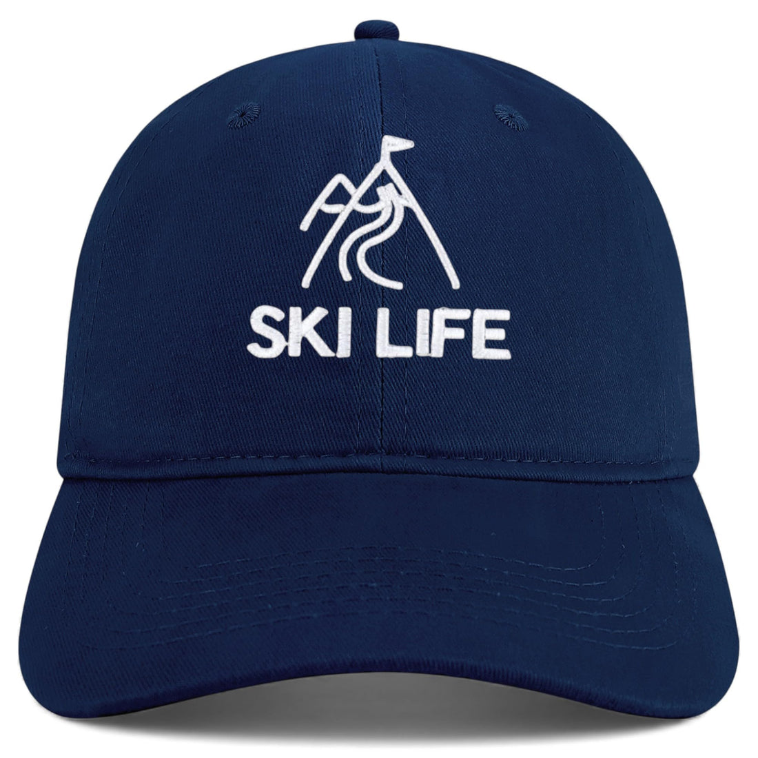 Trendy Apparel Shop Ski Life Embroidered Cotton Unstructured Low Profile Dad Hat