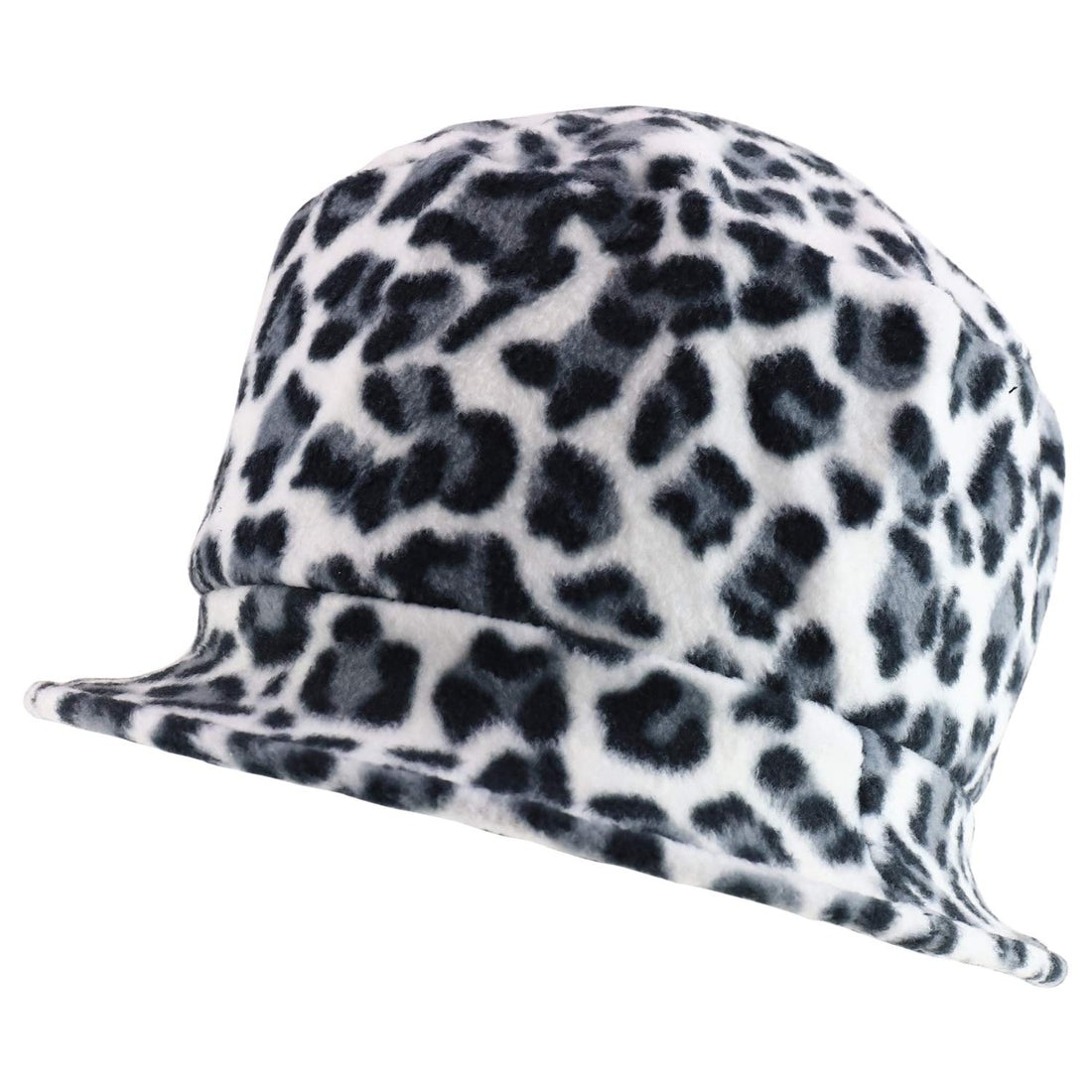 Trendy Apparel Shop Women's Cheetah Designed Polar Fleece Flower Bucket Hat