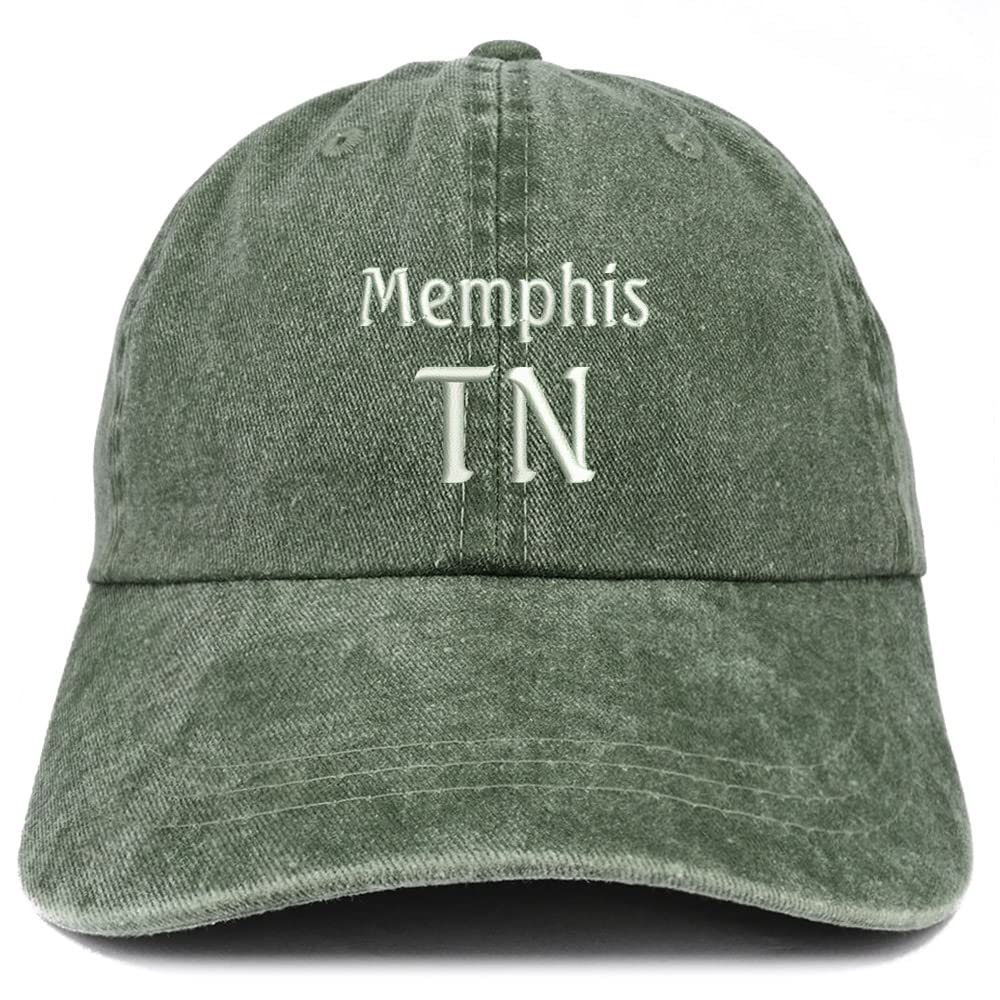 Trendy Apparel Shop Memphis TN Embroidered Pigment Dyed Washed Baseball Cap