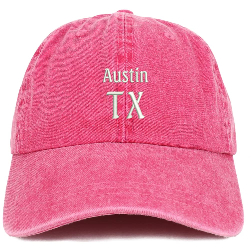 Trendy Apparel Shop Austin TX Embroidered Pigment Dyed Washed Baseball Cap