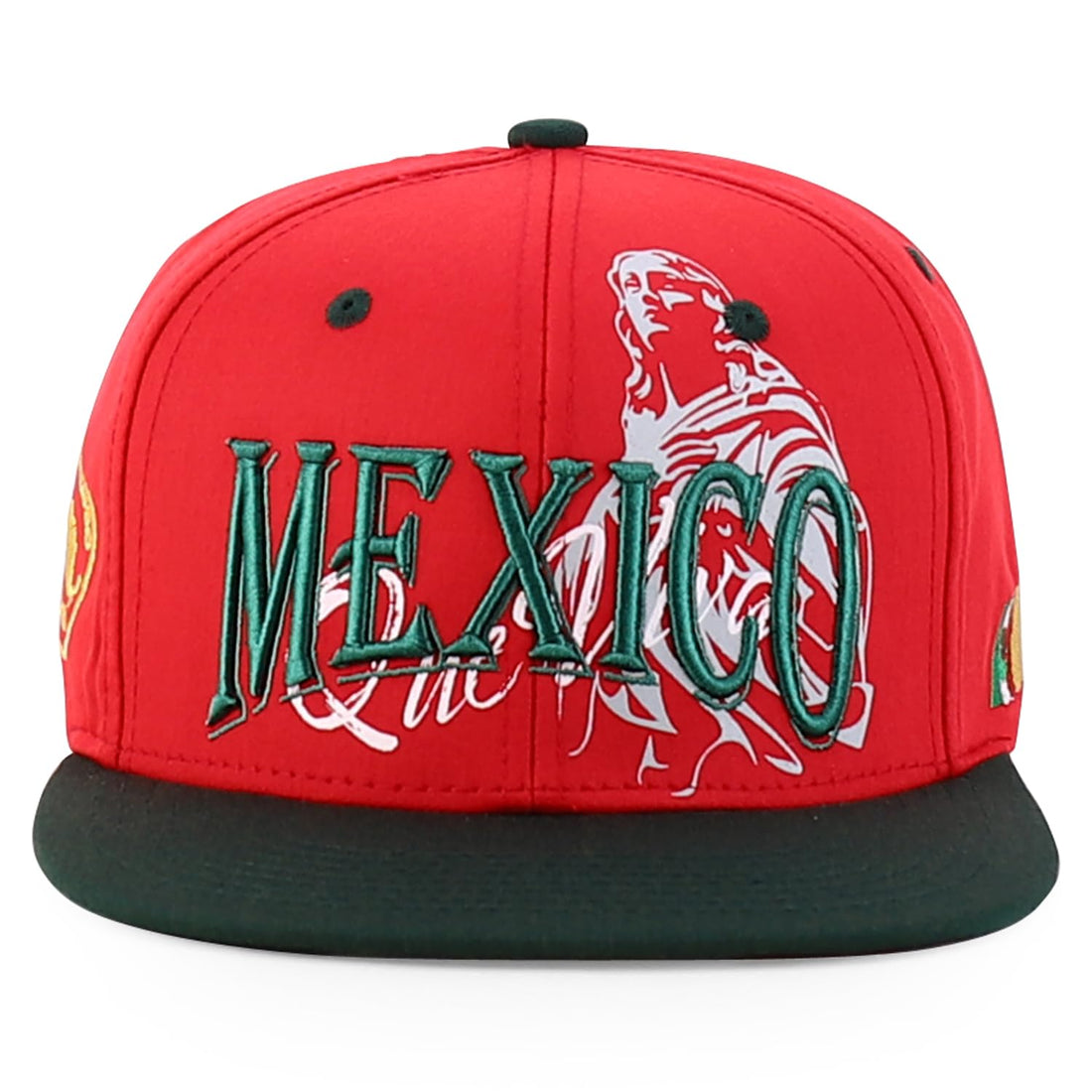 Trendy Apparel Shop Mexico Guadalupe Embroidered Flat Bill Snapback Cap