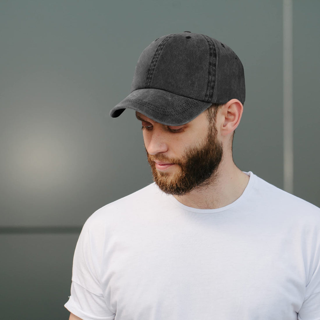 Trendy Apparel Shop Oversize XXL Pigment Dyed Washed Cotton Baseball Cap