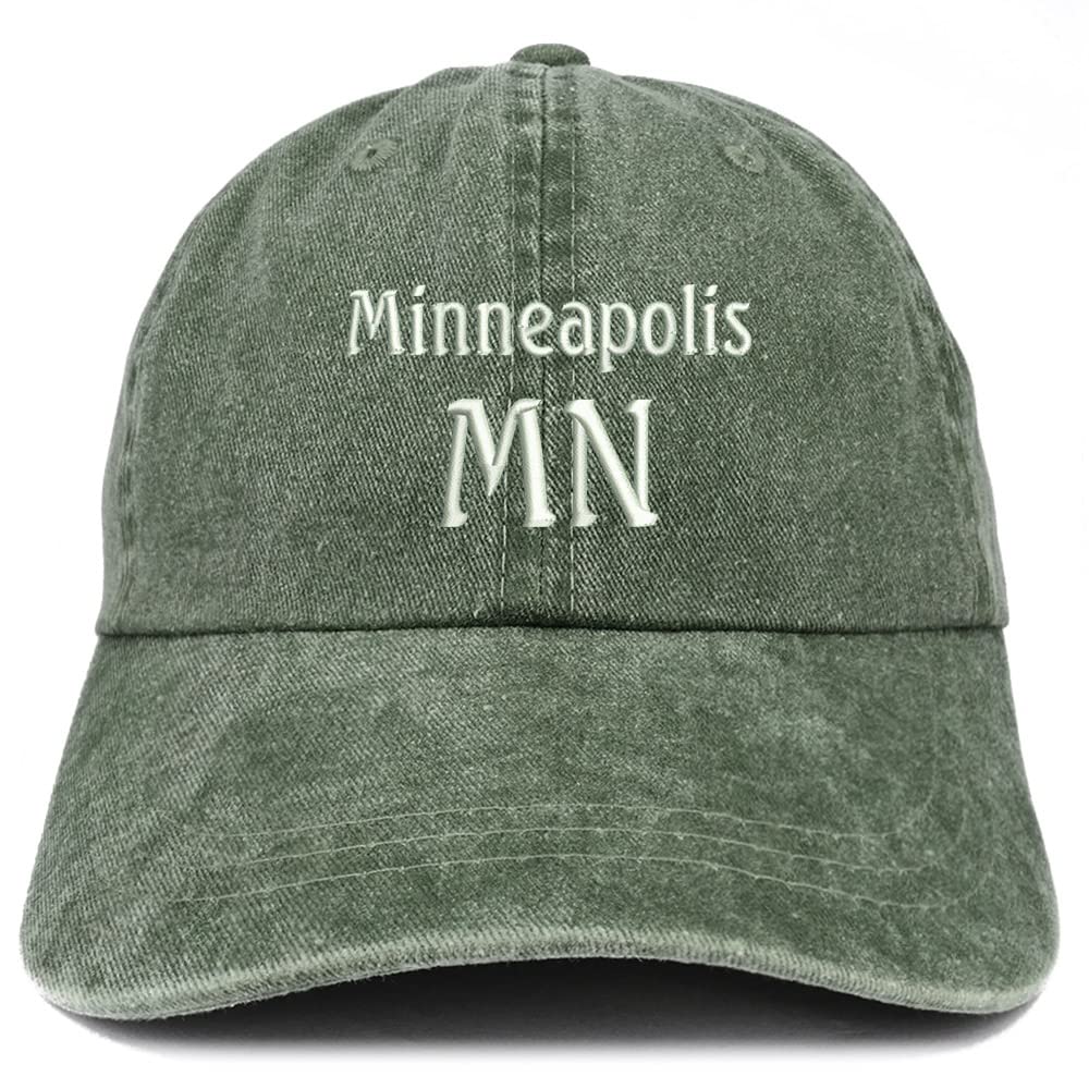 Trendy Apparel Shop Minneapolis MN Embroidered Pigment Dyed Washed Baseball Cap