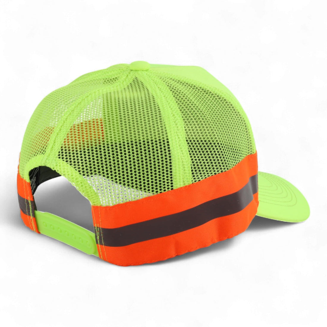 Trendy Apparel Shop XXL Oversized Reflective High Visibility Safety Trucker Cap