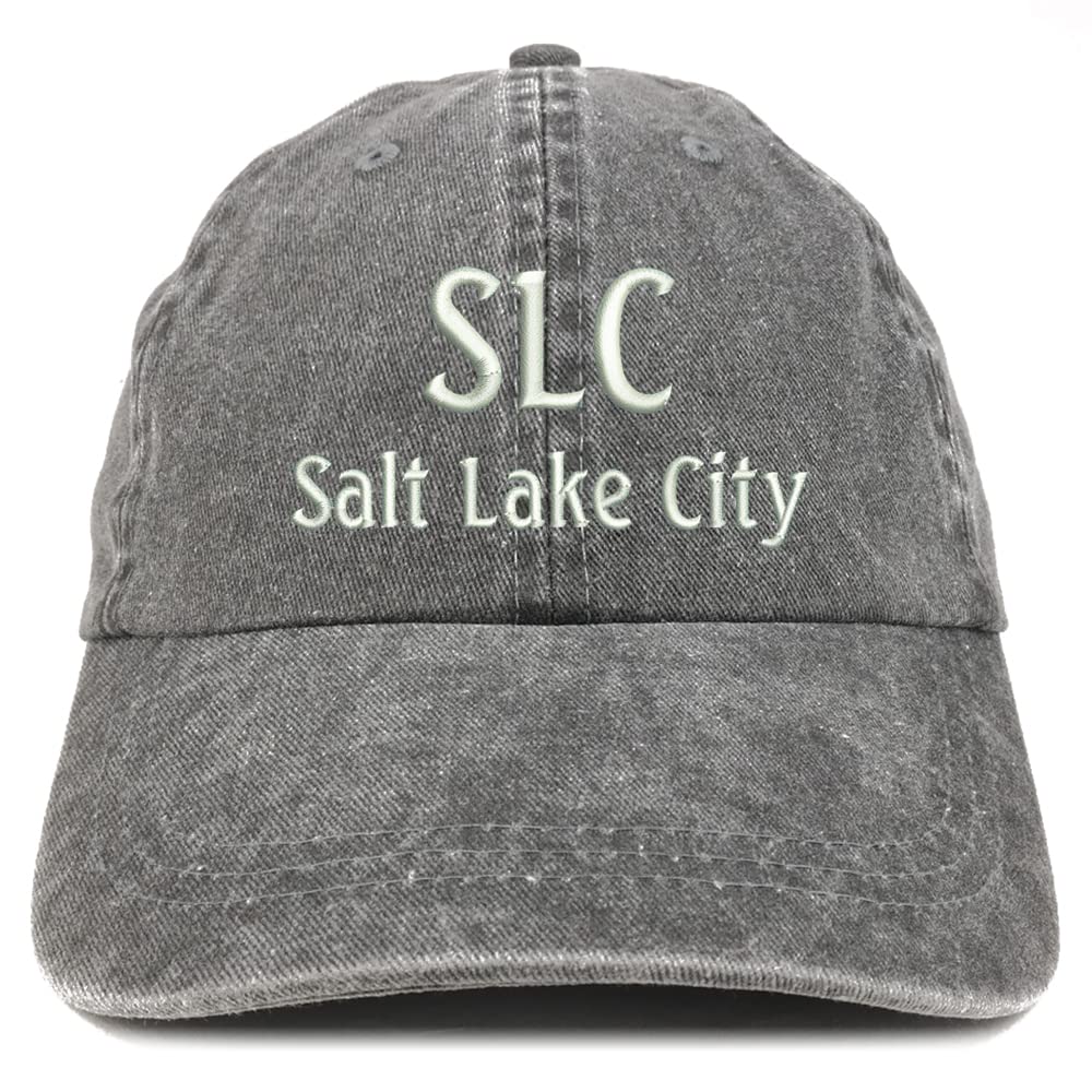 Trendy Apparel Shop SLC Salt Lake City Embroidered Pigment Dyed Washed Baseball Cap