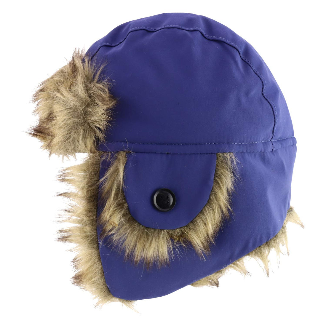 Trendy Apparel Shop Youth Size Boy's Nylon Faux Fur Trimmed Trooper Hat